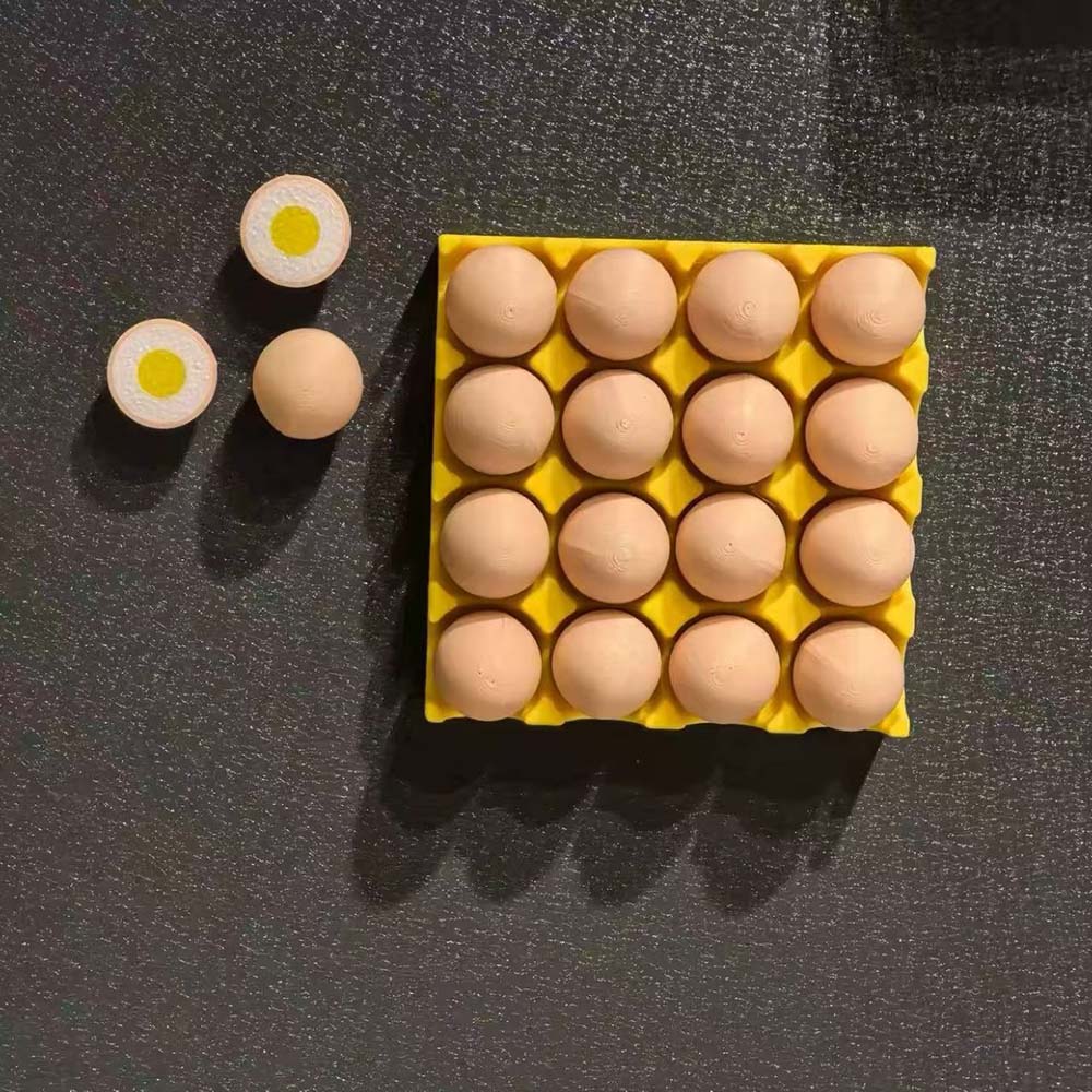 Home Cooking Recipes - Set Magnet Kulkas Telur Lucu 3D