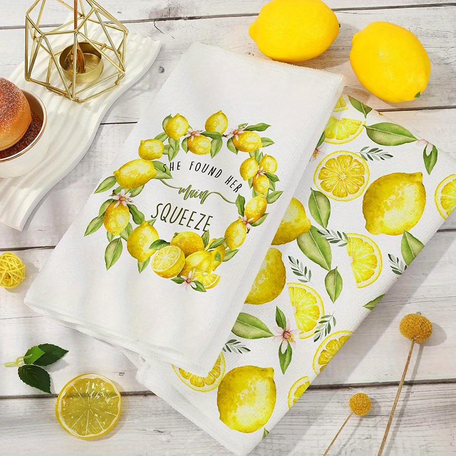 2 Buah, Handuk Dapur Lemon Wre - Home Cooking Cookbook ulasan dan harga