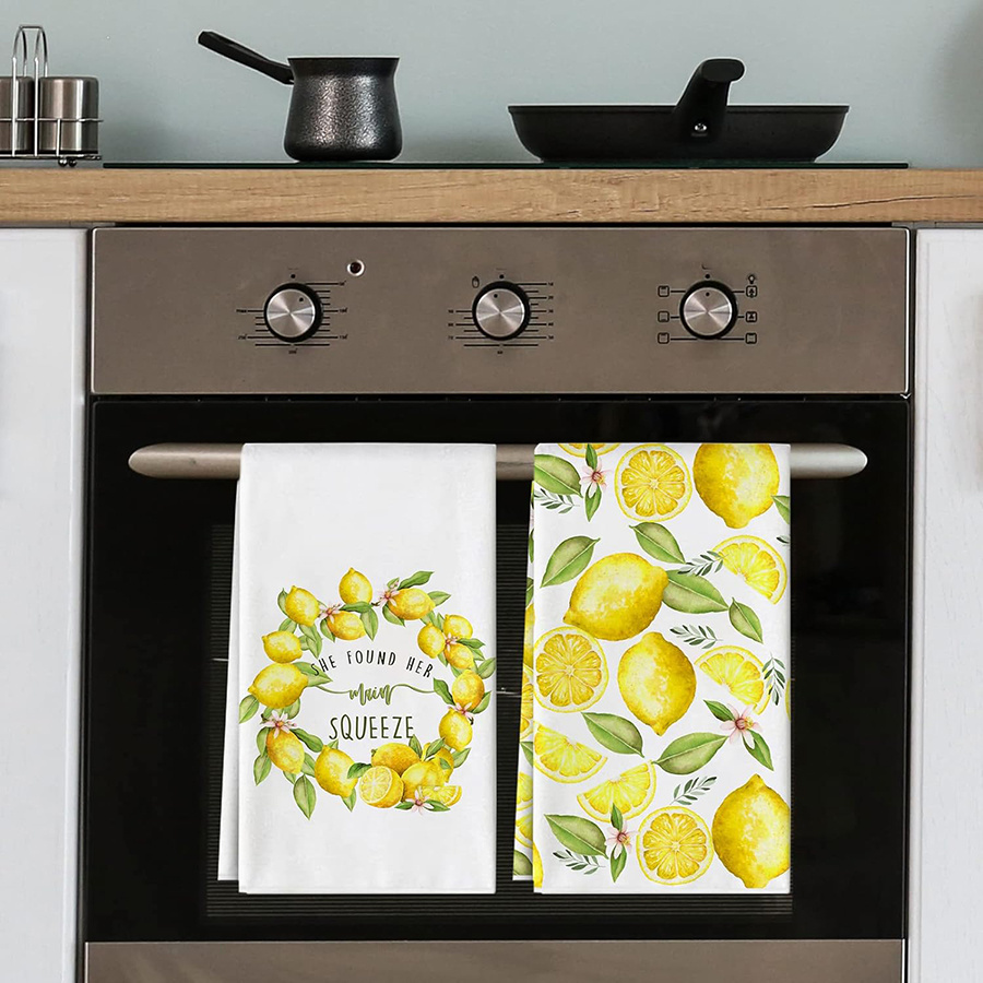 2 Buah, Handuk Dapur Lemon Wre - Home Cooking Cookbook ulasan dan harga